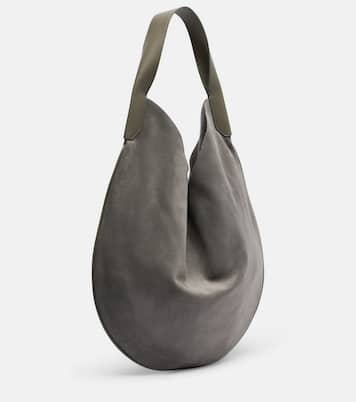 Soft Plié suede shoulder bag | Victoria Beckham