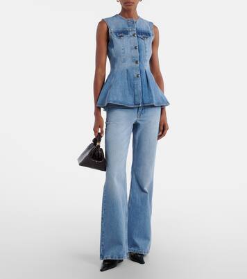 Zoey peplum denim top | Rotate