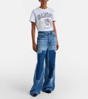 High-rise wide-leg jeans | Ganni