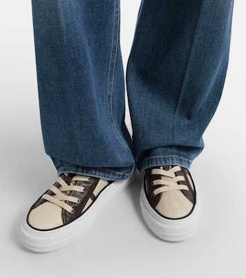 Sneakers mit Leder | Brunello Cucinelli