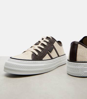 Sneakers mit Leder | Brunello Cucinelli