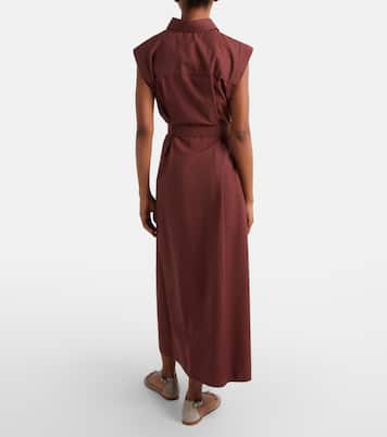 Monili cotton-blend midi dress | Brunello Cucinelli