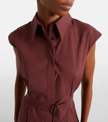 Monili cotton-blend midi dress | Brunello Cucinelli