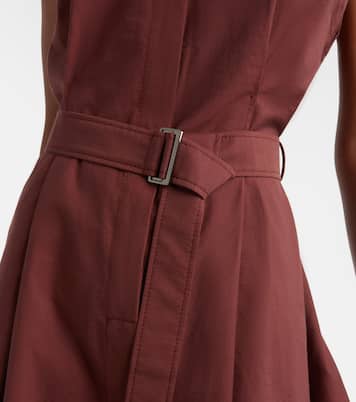 Monili cotton-blend midi dress | Brunello Cucinelli