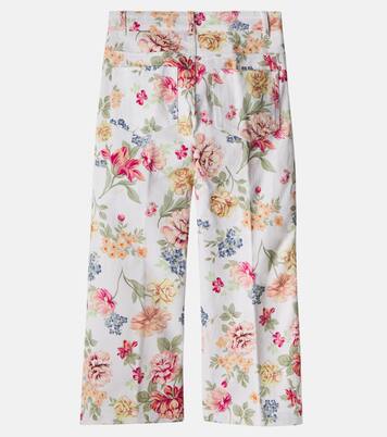 Floral cotton pants | Chloé Kids