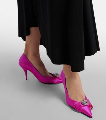 Escarpins Avenue Palazzo 90 en satin à ornements | Balenciaga