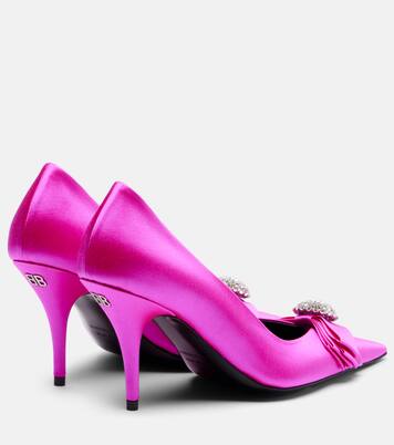 Escarpins Avenue Palazzo 90 en satin à ornements | Balenciaga