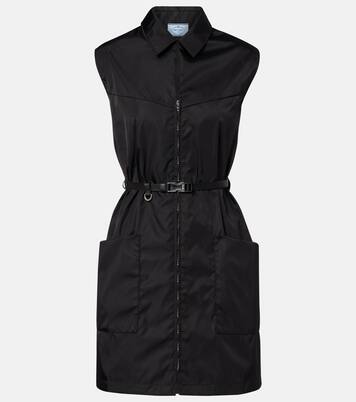 Re-Nylon belted zip-up minidress | Prada