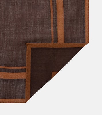 Cassandre printed wool twill scarf | Saint Laurent