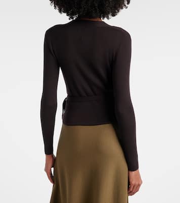 Virgin wool wrap cardigan | Jardin des Orangers