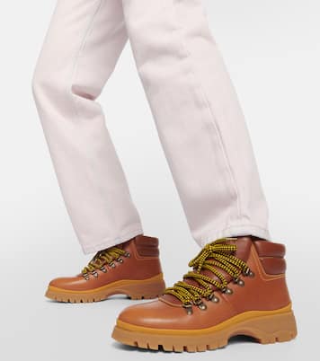 Leather ankle boots | Prada