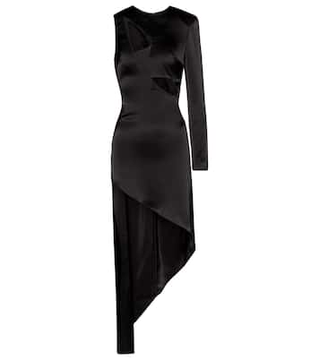 Cut-out asymmetric satin minidress | David Koma