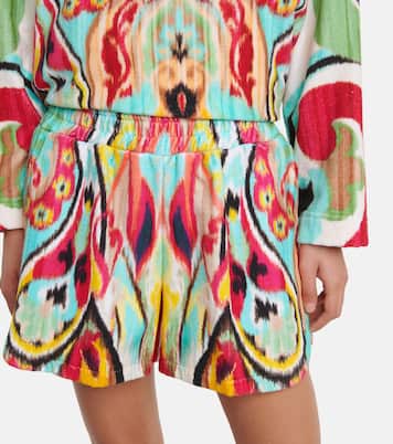 Shorts in cotone a vita alta con stampa | Etro