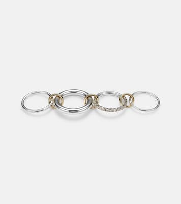 Anello Luna in oro 18kt e argento sterling con diamanti | Spinelli Kilcollin