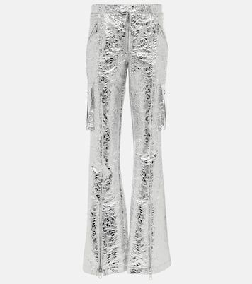 Pantalones cargo con brocado laminado | Dolce&Gabbana