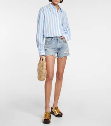 Mules en cuir métallisé à ornements | Ganni