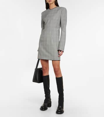 Medeola checked wool-blend minidress | Sportmax