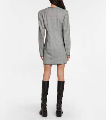 Medeola checked wool-blend minidress | Sportmax