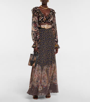 Paisley silk crop top | Etro