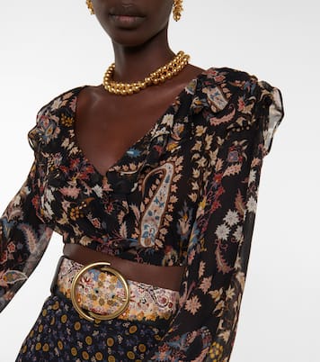 Paisley silk crop top | Etro