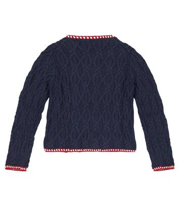 Cárdigan en punto trenzado de algodón | Loro Piana Kids