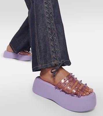 x Melissa Becky Punk Love PVC platform slides | Jean Paul Gaultier