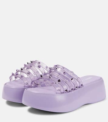 x Melissa Becky Punk Love PVC platform slides | Jean Paul Gaultier