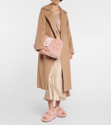 Clutch Cuscino aus Teddyfleece mit Leder | Max Mara