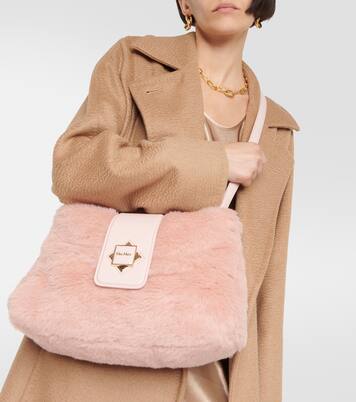Clutch Cuscino aus Teddyfleece mit Leder | Max Mara