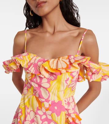 Fenella ruflled cotton midi dress | Alémais