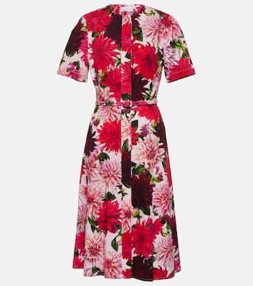 Cotton-blend poplin midi dress | Oscar de la Renta