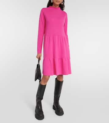 Mockneck wool and cashmere minidress | Jardin des Orangers