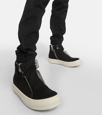 Dunk denim high-top sneakers | Rick Owens