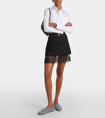 Mocassini in pelle con logo | Prada