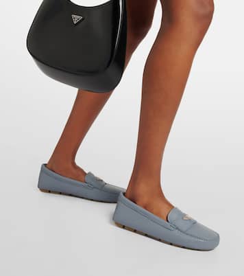 Mocassini in pelle con logo | Prada