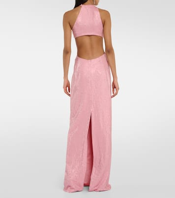 Crystal-embellished jersey gown | Area