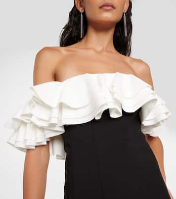 Kiara off-shoulder ruffled minidress | Staud