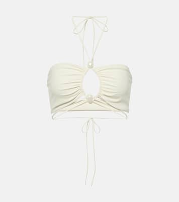 Beaded bandeau bikini top | Magda Butrym