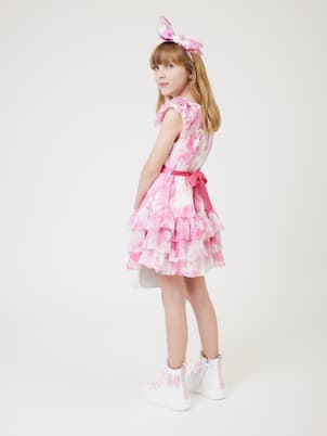 Bedrucktes Kleid aus Georgette | Monnalisa