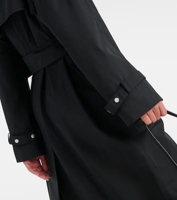Faux fur-trimmed cotton-blend trench coat | Burberry