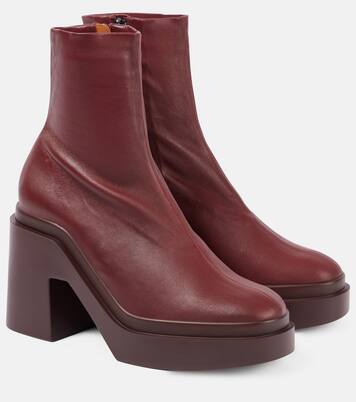 Nina leather platform ankle boots | Clergerie