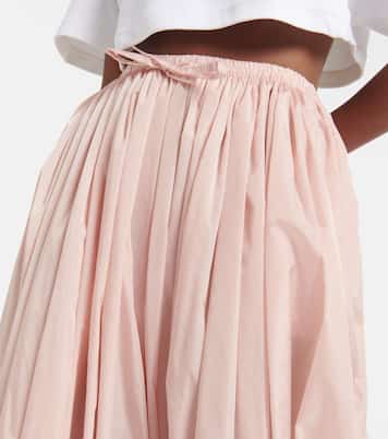 Pantalon ample en coton à taille basse | Alaïa