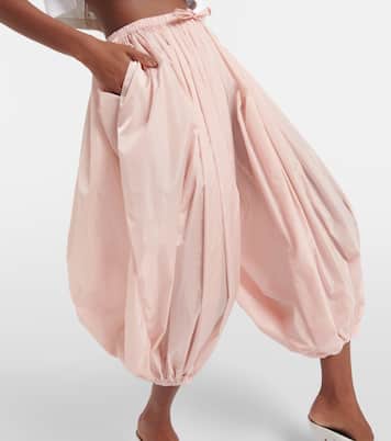 Pantalon ample en coton à taille basse | Alaïa