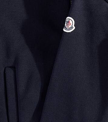 Felpa in cotone con zip e cappuccio | Moncler Enfant