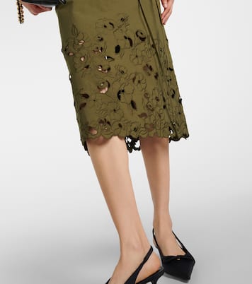 Gonna midi in misto cotone   | Erdem