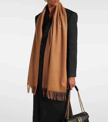 Sciarpa in cashmere con logo | Saint Laurent