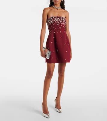 Abito corto bustier Arta in crêpe con cristalli | Simkhai