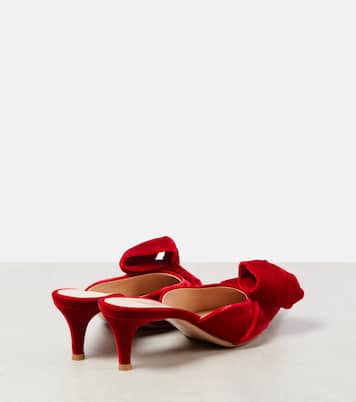 Mules in velluto con fiocco | Gianvito Rossi