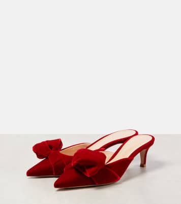 Mules in velluto con fiocco | Gianvito Rossi