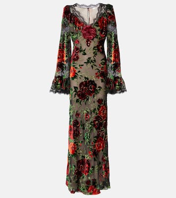 Robe aus Devoré mit Spitze | Rodarte